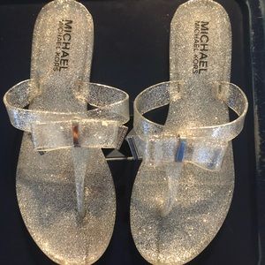 Big Girls Michael Kors Jelly Slippers Size 3